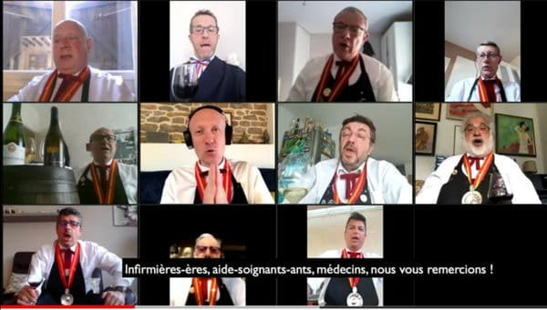 Les Cadets de Bourgogne chantent leur soutien aux personnels de santé